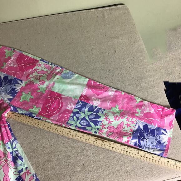 Lilly Pulitzer Women Cropped Pants(No size Tag) Sz. 6 VNTG Patchwork Floral  EUC - Picture 7 of 11